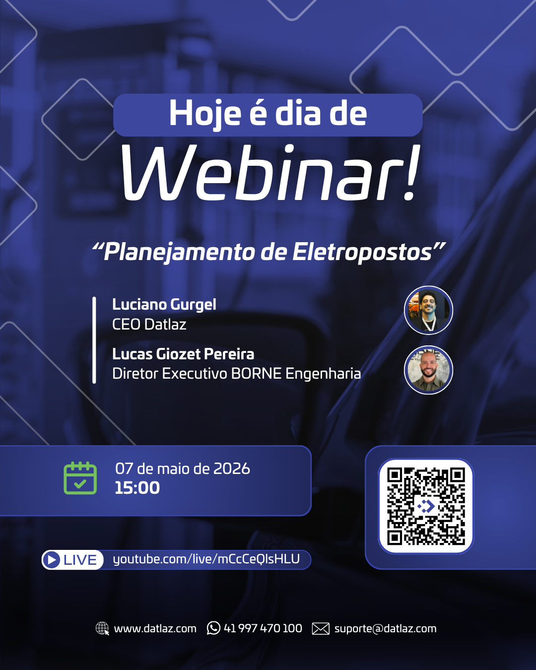 Hoje é dia de webinar